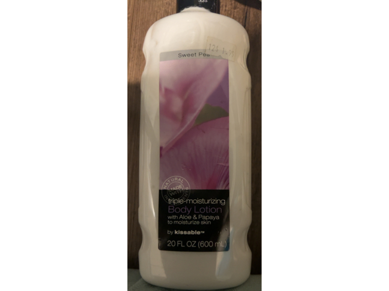 Kissable Triple -Moisturizing Body Lotion, Aloe & Papaya, 20 fl oz/600 mL