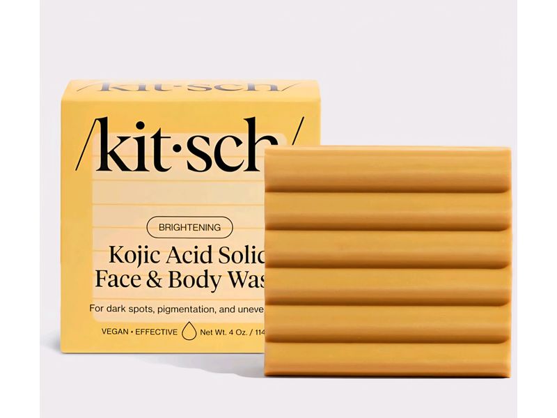 Kitsch Kojic Acid Soap Face & Body Wash, Brightening, 4 fl oz/114 g