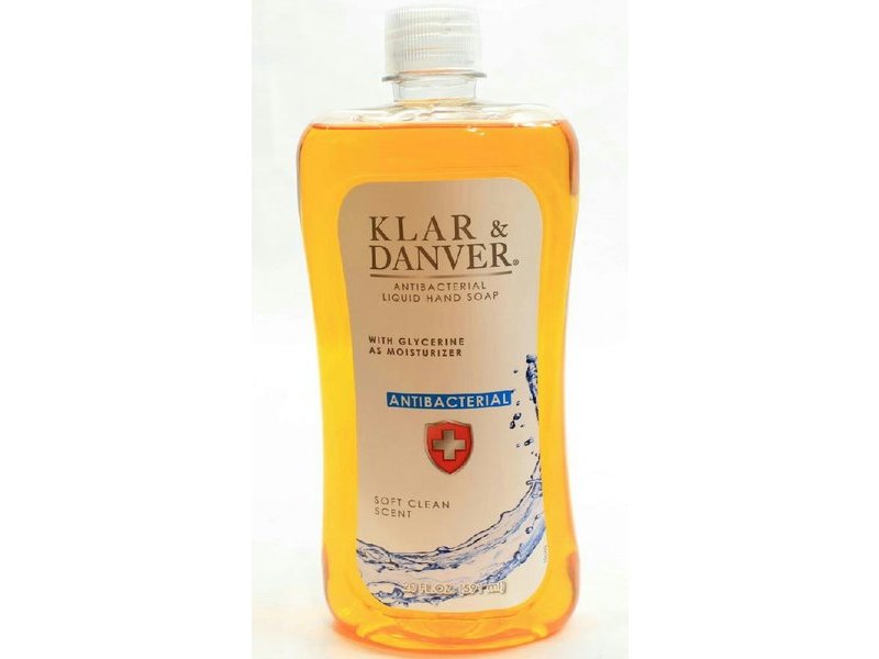 Klar & Danver Antibacterial Liquid Hand Soap, Soft Clean Scent, 15 fl oz