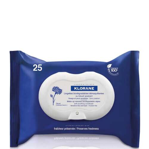 Make-up Remover Biodegradable Wipes With Soothing Cornflower