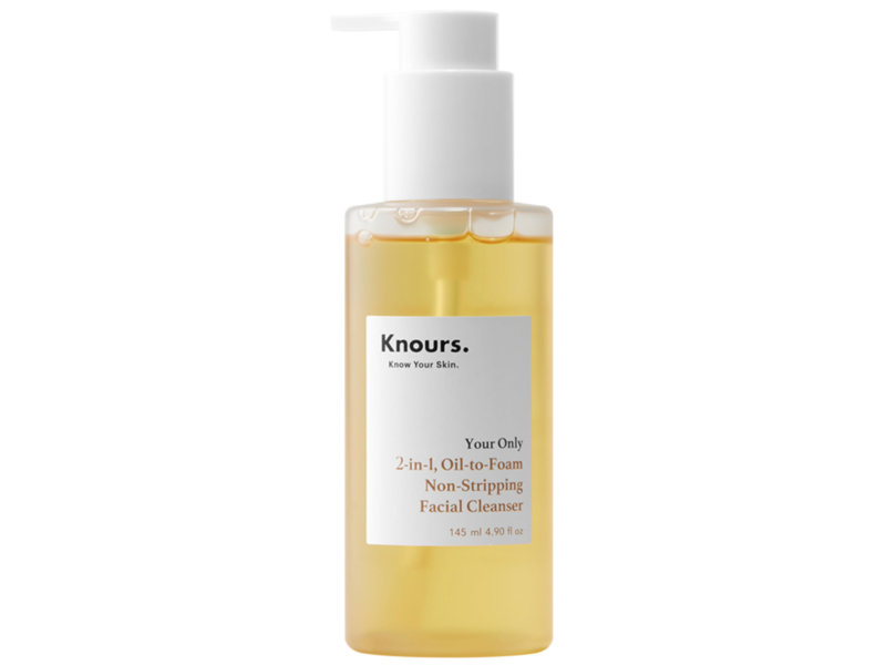 Knours Your Only 2-In-1 Oil-To-Foam Non-Stripping Facial Cleanser, 4.90 fl oz/145 mL