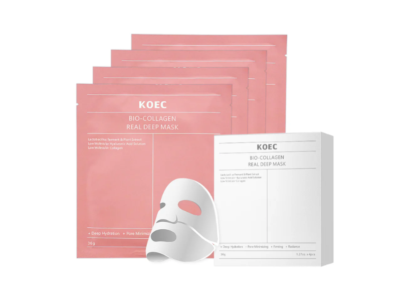 Koec Bio-Collagen Real Deep Mask, 1.27 oz/36 g, Pack Of 4