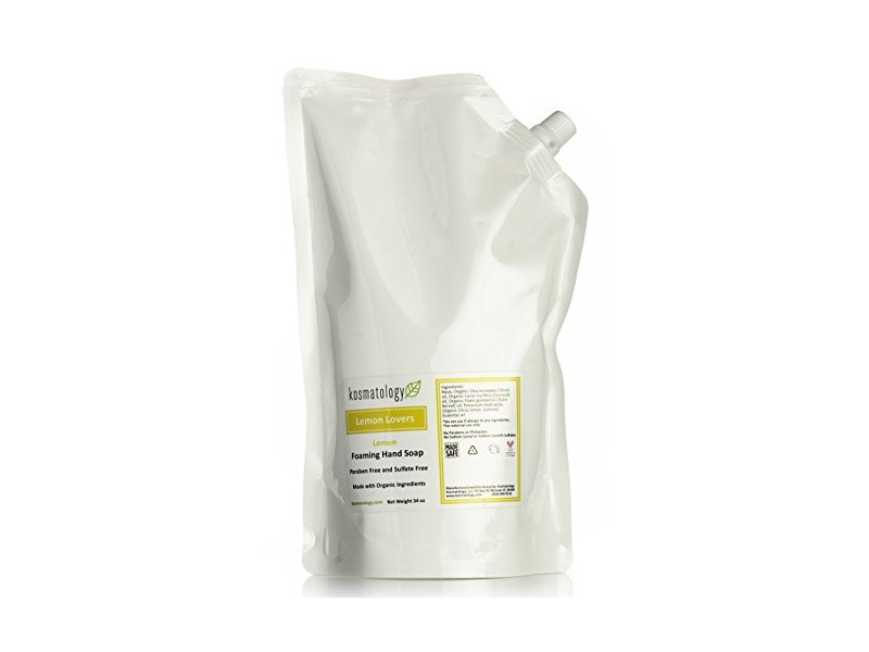 Kosmatology Lemon Lovers Foaming Hand Soap, Lemon, 34 oz