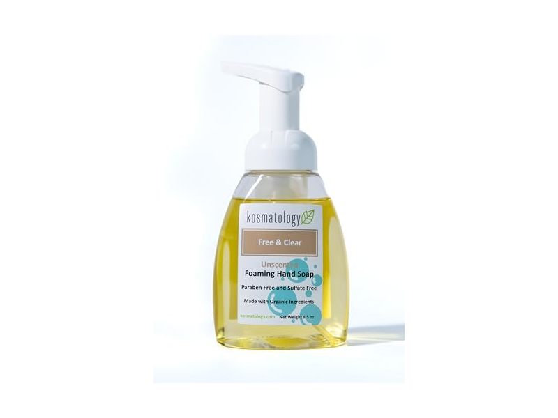Kosmatology Unscented Foaming Hand Soap, Free & Clear, 8.5 oz