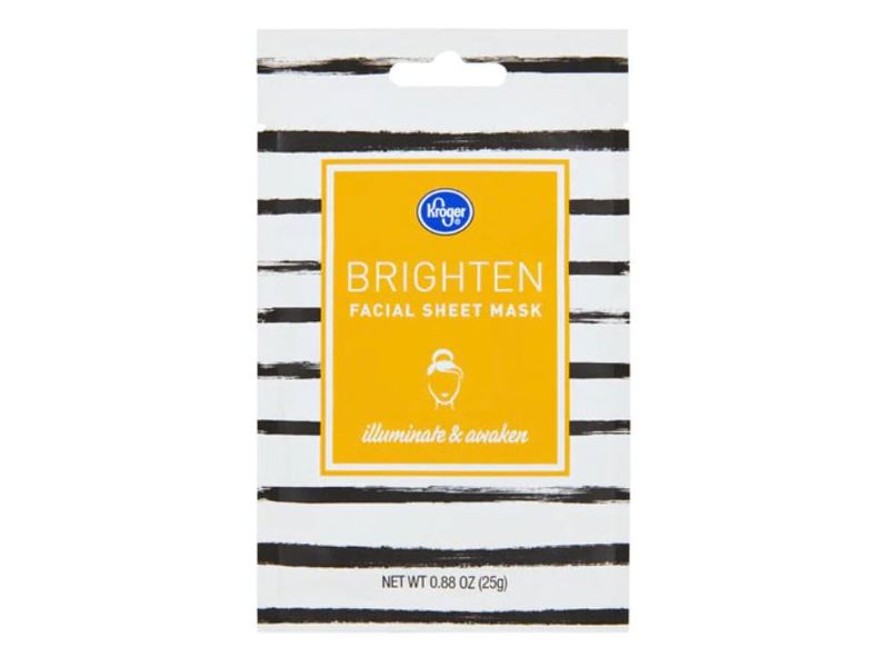 Kroger Brightening Facial Sheet Mask, Illuminate & Awaken, 0.88 oz