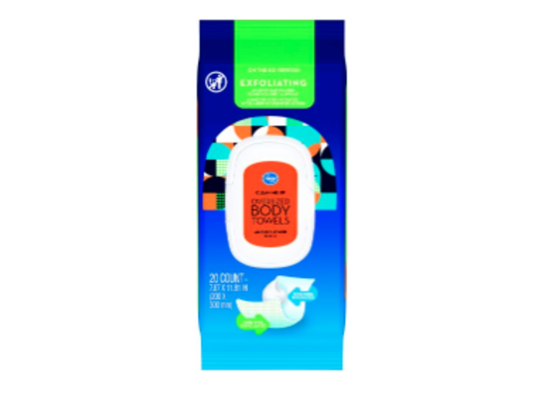 Kroger Clean Me Up Oversized Body Towels, Amber Flower, 20 Ct