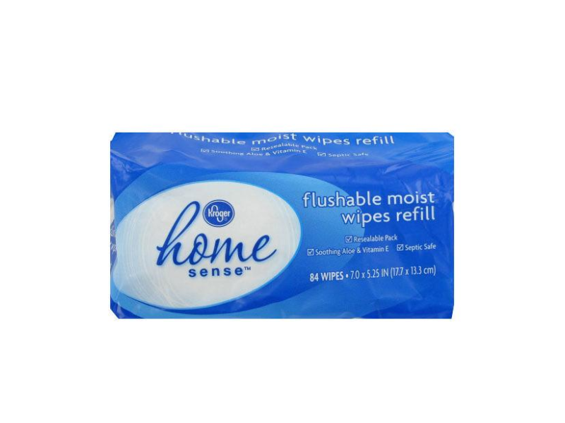 Kroger Flushable Moist Wipes, Refill, 84 ct