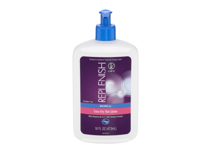 Kroger Replenish Extra-Dry Skin Lotion, Vitamin B5 & E, 16 fl oz/473 mL