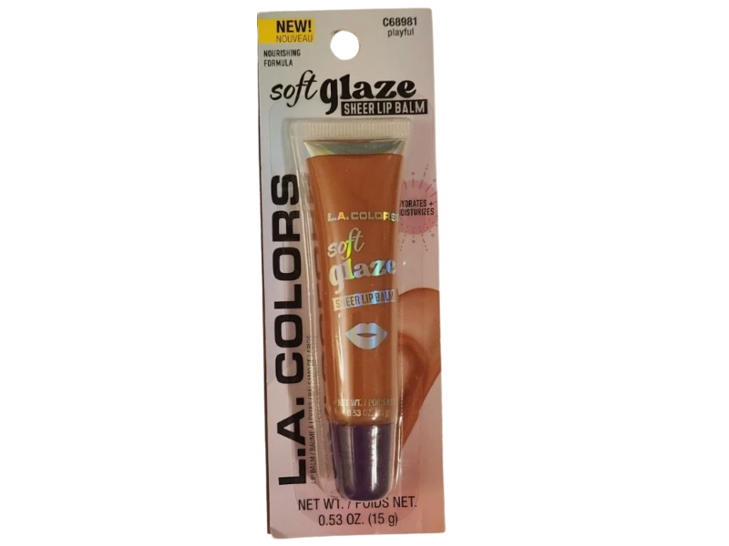 L.A. Colors Soft Glaze Sheer Lip Balm, Playful, 0.53 oz/15 g