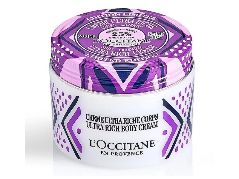 L'Occitane En Provence Ultra Rich Body Cream, Lavender, 6.9 oz/200 mL