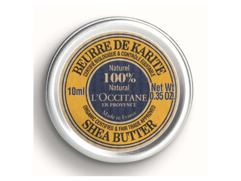 L'Occitane Organic-Certified Pure Shea Butter, 0.35 oz/10 mL