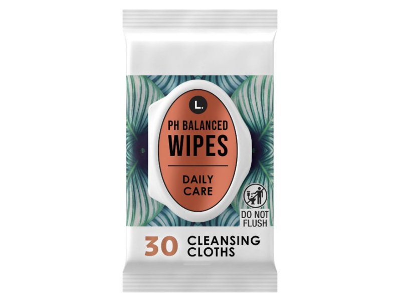 L . Ph Balanced Wipes, Fragrance Free, 30 Count