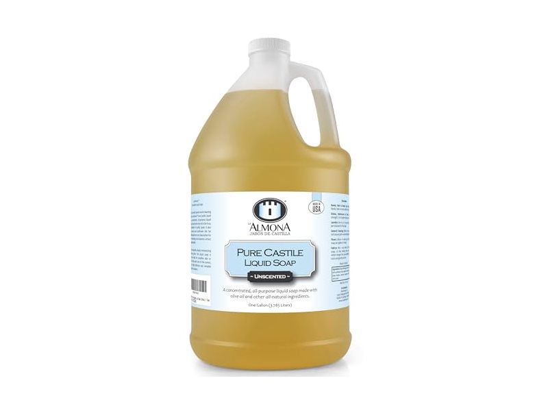 La Almona Pure Castile Liquid Soap, Unscented, 3.785 L