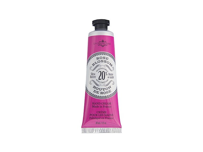 La Chatelaine 20% Shea Butter Hand Cream Rose Blossom, Travel Size 1 fl oz with Organic Argan Oil