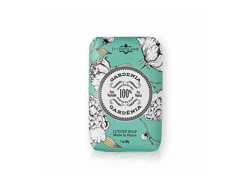 La Chatelaine Luxury Bar Soap, Gardenia, 7 oz