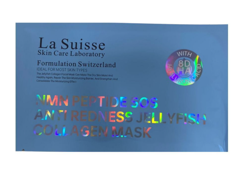 La Suisse NMN Peptide SOS Antiredness Jellyfish Collagen Hydrating Face Mask, 1.34 fl oz/49 mL