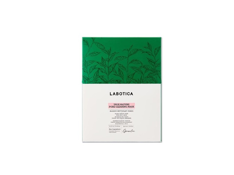 Labotica True Nature Pore Cleaning Mask, Green Tea, 0.81 fl oz/24 mL, Pack Of 10