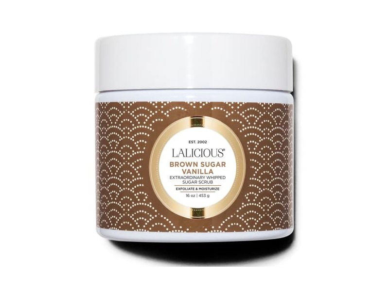 LaLicious Brown Sugar Vanilla Extraordinary Whipped Sugar Scrub, 16 oz/453 g