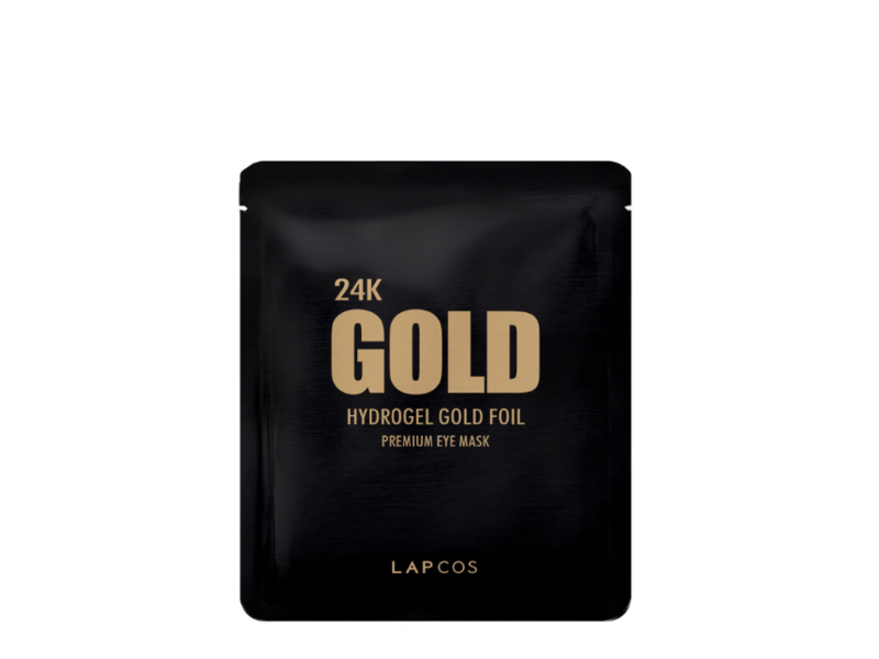 Lapcos Hydrogel Gold Foil Premium Eye Mask, 24k Gold, 0.09 oz/2.8 g