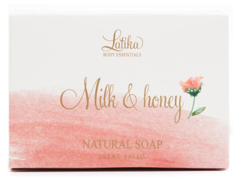 Latika Body Essentials Natural Soap, Milk & Honey, 5 oz