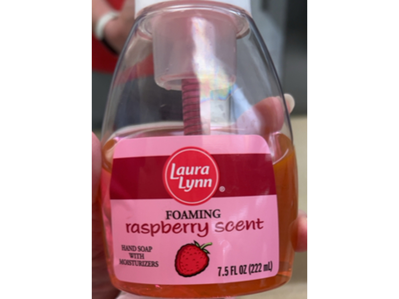 Laura Lymn Foaming Hand Soap, Raspberry Scent, 7.5 fl oz/222 mL