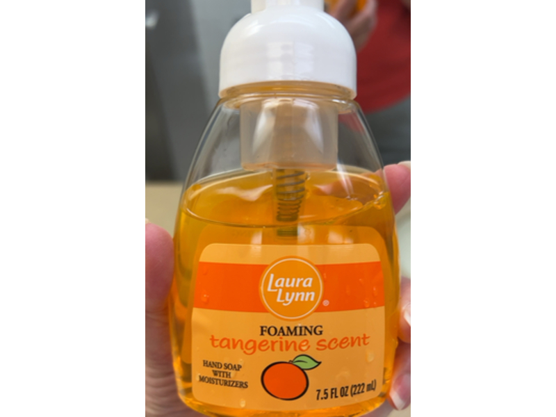 Laura Lynn Foaming Hand Soap, Tangerine Scent, 7.5 fl oz/22 mL