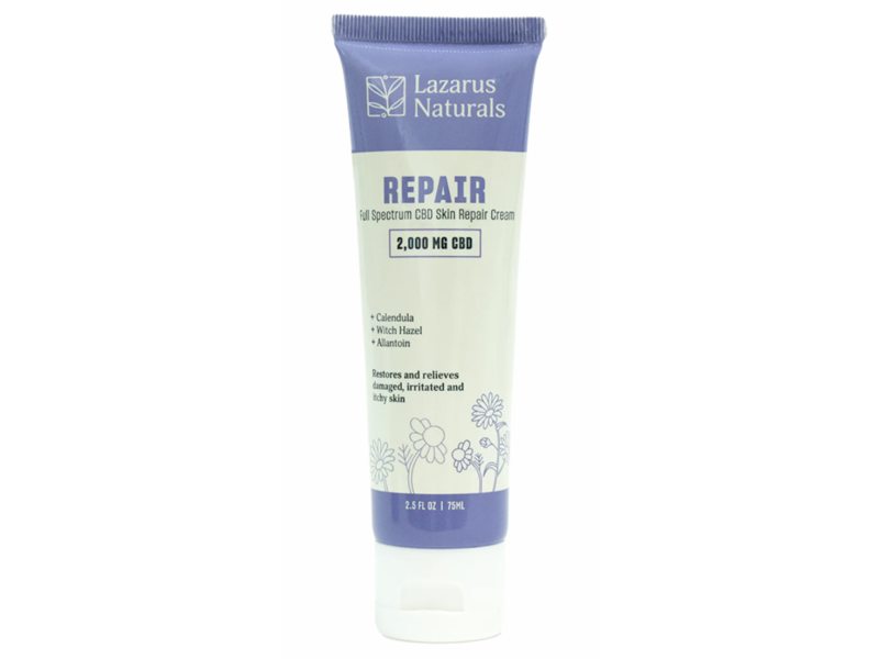 Lazarus Naturals Full Spectrum CBD Skin Repair Cream, Repair, 2.5 fl oz/75 mL