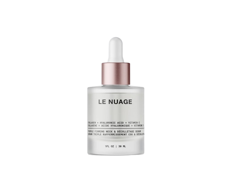 Le Nuage Triple Firming Neck & Decolletage Serum, Collagen + Hyaluronic Acid + Vitamin C, 1 fl oz/30 mL