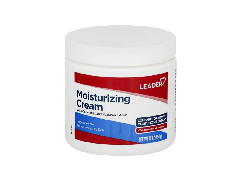 Leader Moisturizing Cream, Ceramides & Hyaluronic Acid, 16 oz/454 g