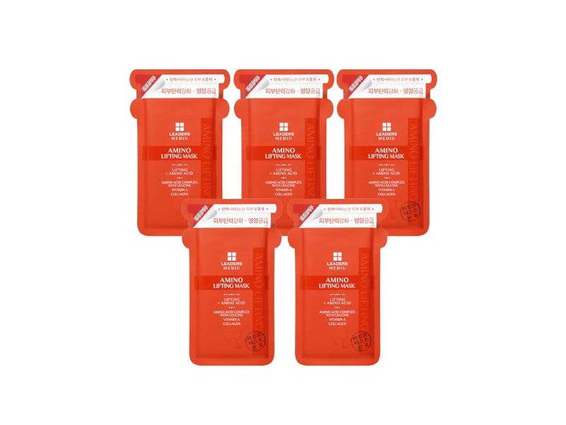 Leaders Cosmetics Mediu Amino Lifting Mask, 0.84 fl oz/25 mL, Pack Of 5