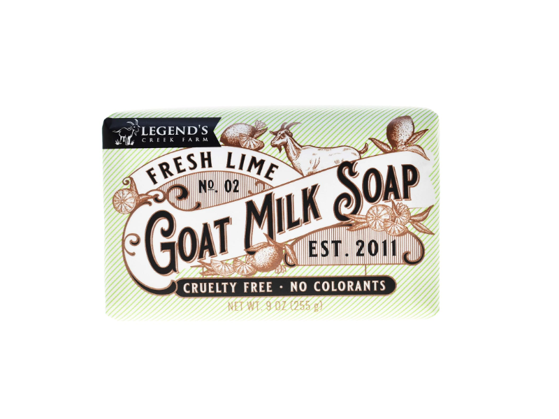 Legend's Creek Farm Goat Milk Soap, Fresh Lime, 9 oz/255 g