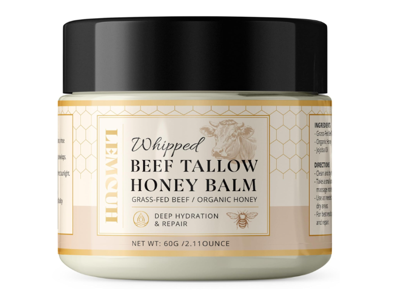 Lemcuh Whipped Beef Tallow & Honey Balm, 2.11 oz/60 g
