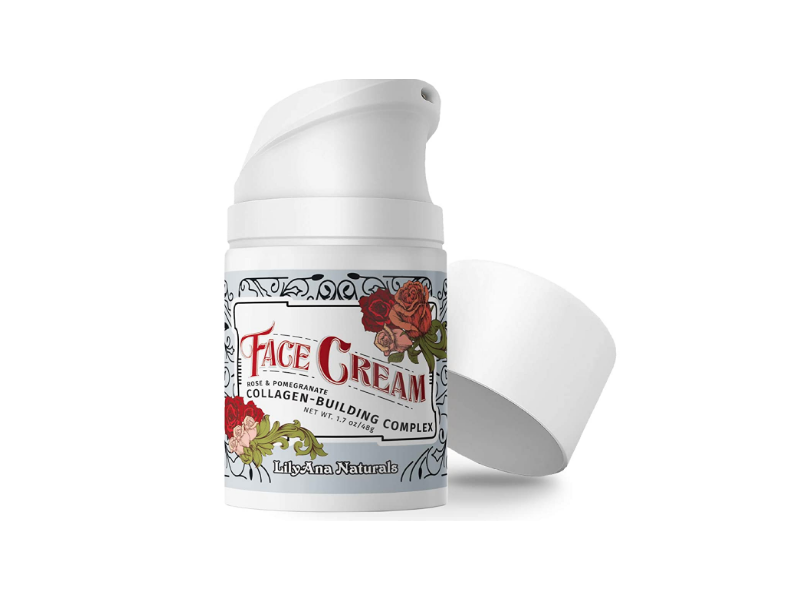 Lilyana Naturals Face Cream, Rose & Pomegranate, Collagen-Building Complex, 1.7 oz/48 g