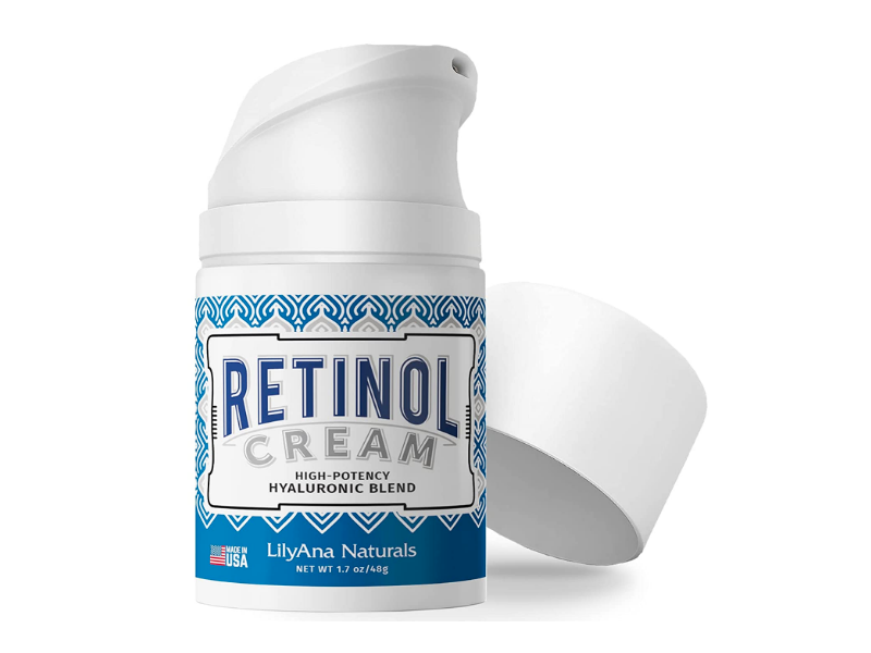 Lilyana Naturals Retinol Cream, High-Potency Hyaluronic Blend, 1.7 oz/48 g