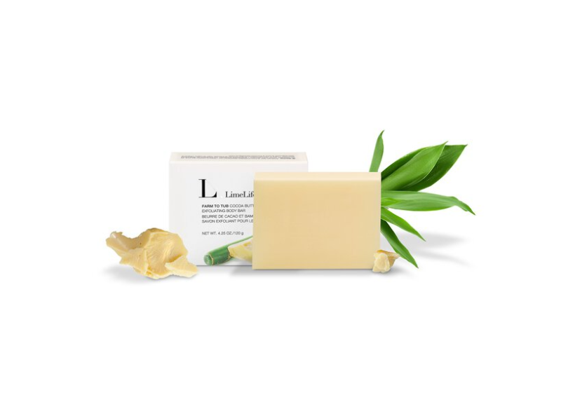 LimeLife By Alcone Farm To Tub Exfoliating Body Bar, Cocoa Butter & Bamboo, 4.25 oz/120 g