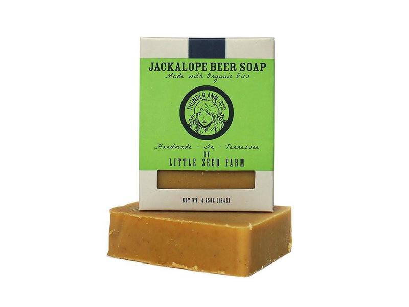 Little Seed Farm Thunder Ann Jackalope Beer Soap, Lemongrass Basil