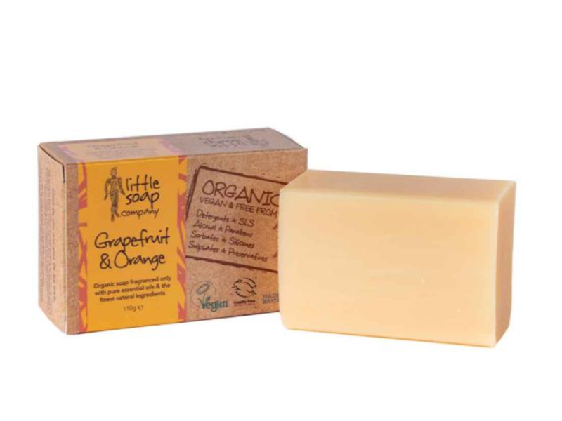 Little Soap Company Pure Organic Soap, Grapefruit & Orange, 110 g