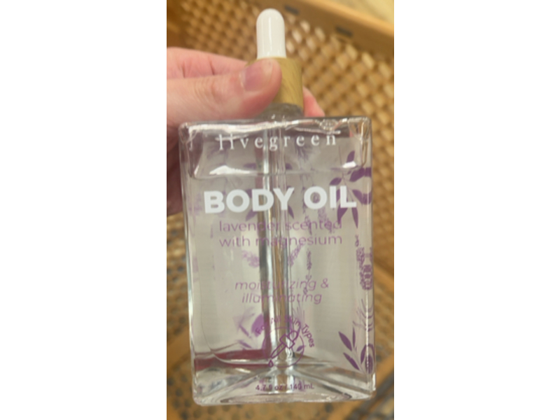Live Green Moisturizing & Illuminating Body Oil, Lavender Scented, 4.7 fl oz/140 mL