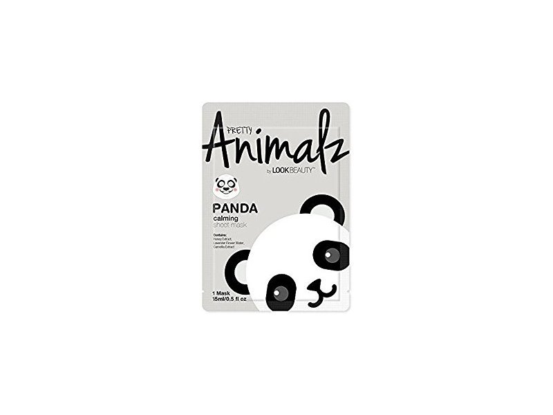 Look Beauty Pretty Animalz Panda Print Facial Sheet Mask, 1 count