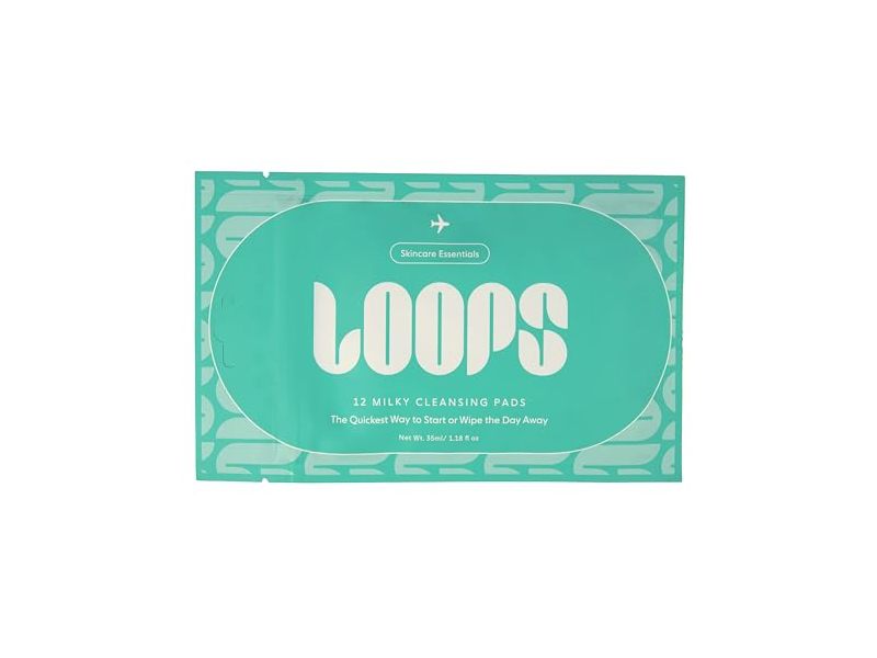 Loops Milky Cleansing Pads, 1.18 fl oz/35 mL, 12 Count