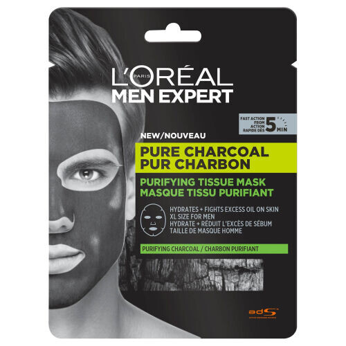 Men Expert Pure Charcoal Purifying Tissue Mask