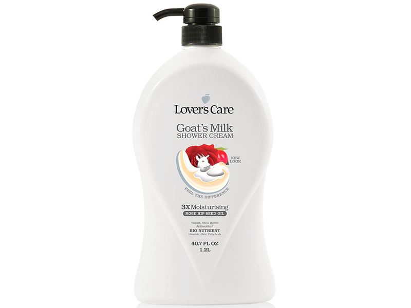 Lovers Care Goat's Milk Shower Cream, 40.7 oz