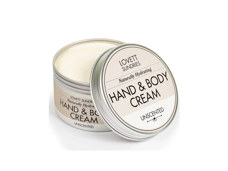Lovett Sundries Naturally Hydrating Hand & Body Cream, Unscented, 7.32 oz (207 g)