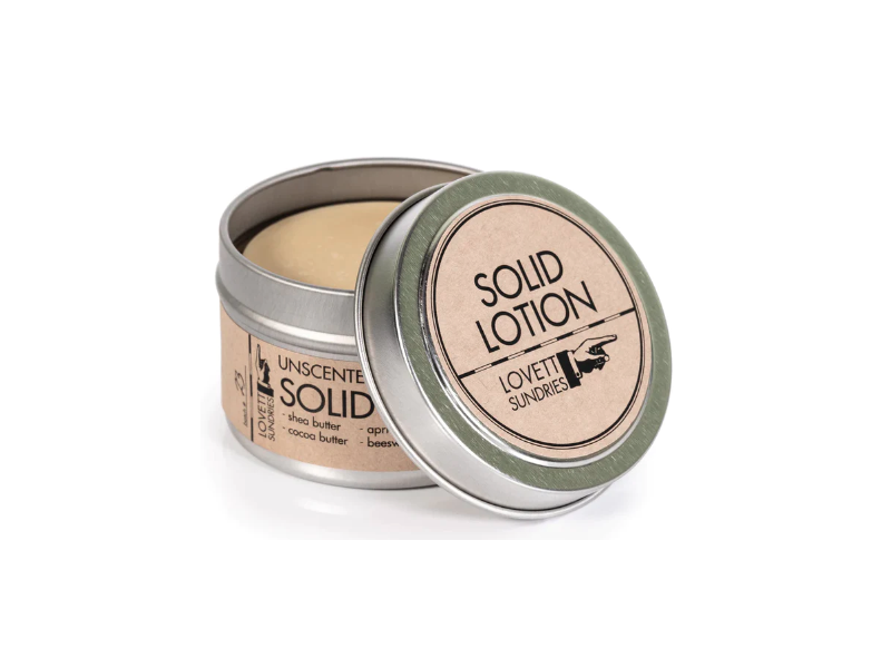 Lovett Sundries Solid Lotion, Shea Butter, Apricot Oil, Cocoa Butter, Beeswax, 2.5 oz/71 g