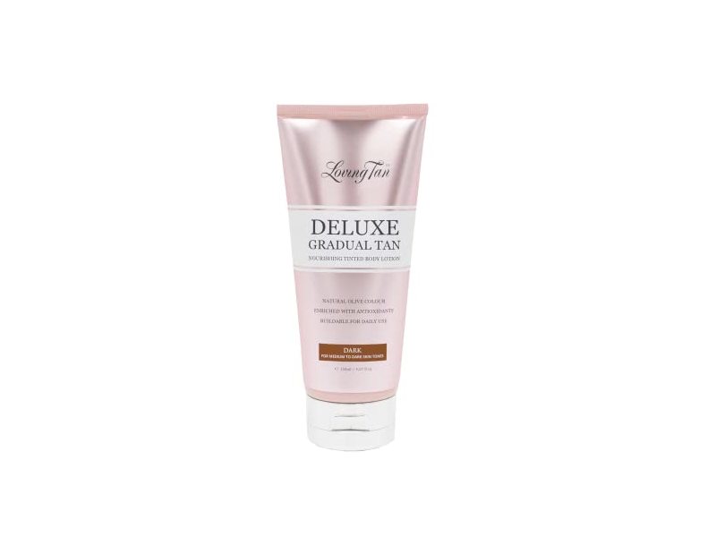 Loving Tan Deluxe Gradual Tan Tinted Body Lotion, Dark, 5.07 fl oz/150 mL