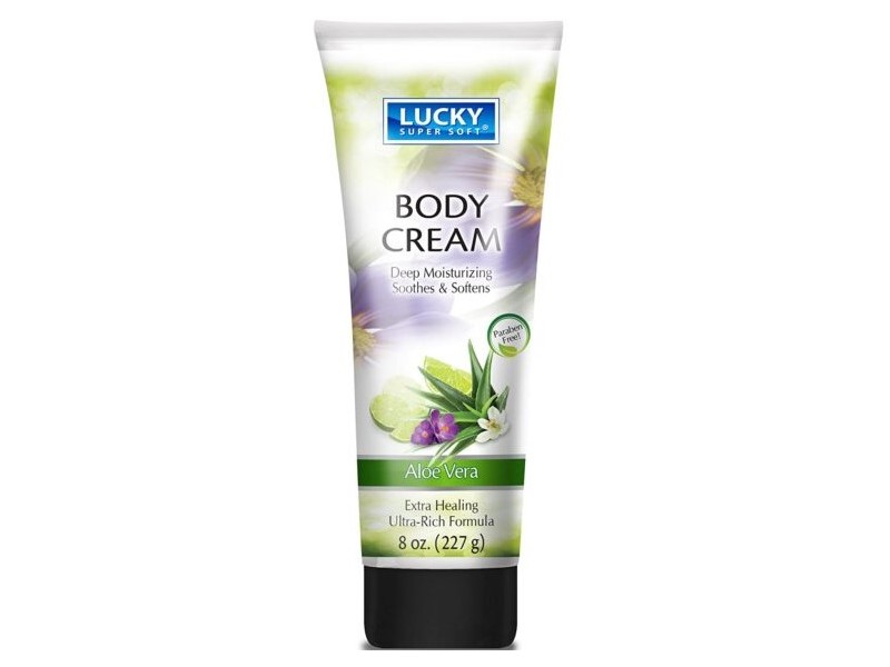 Lucky Deep Moisturizing Soothes & Softens Body Cream, Aloe Vera, 8 oz/227 g