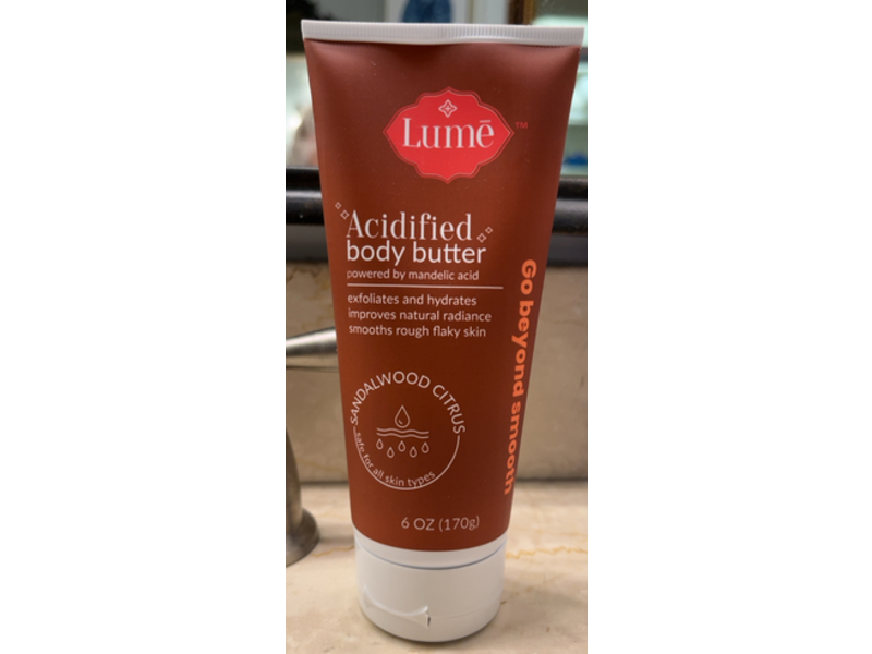 Lume Acidified Body Butter, Sandalwood Citrus, 6 oz/170 g