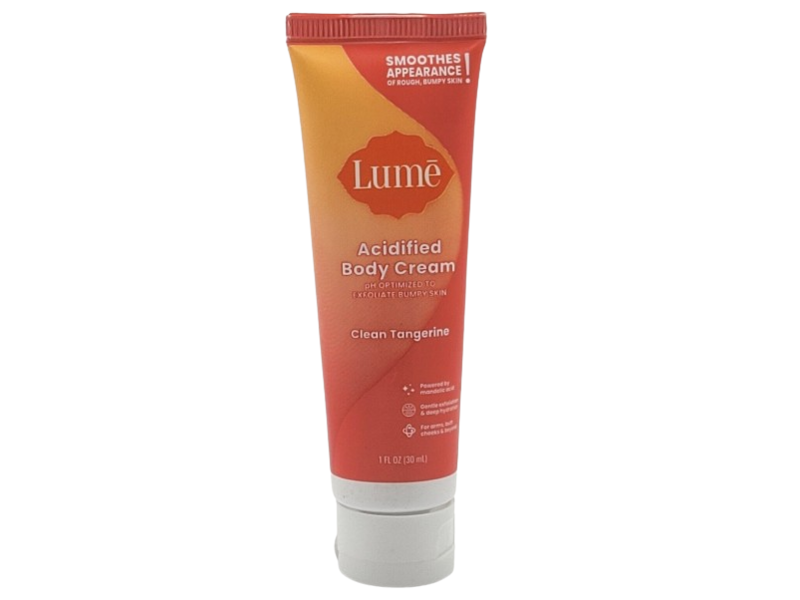 Lume Acidified Body Cream, Clean Tangerine, 1 fl oz/30 mL