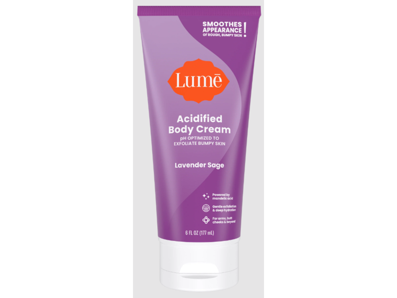 Lume Acidified Body Cream, Lavender Sage, 6 fl oz/177 mL
