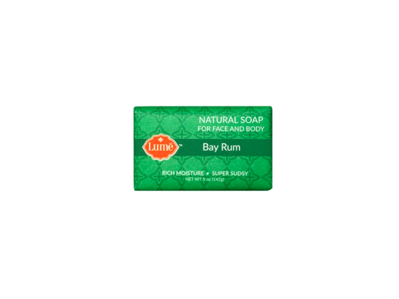 Lume Natural Soap For Face And Body, Bay Rum, 5 oz/142 g, Pack Of 4